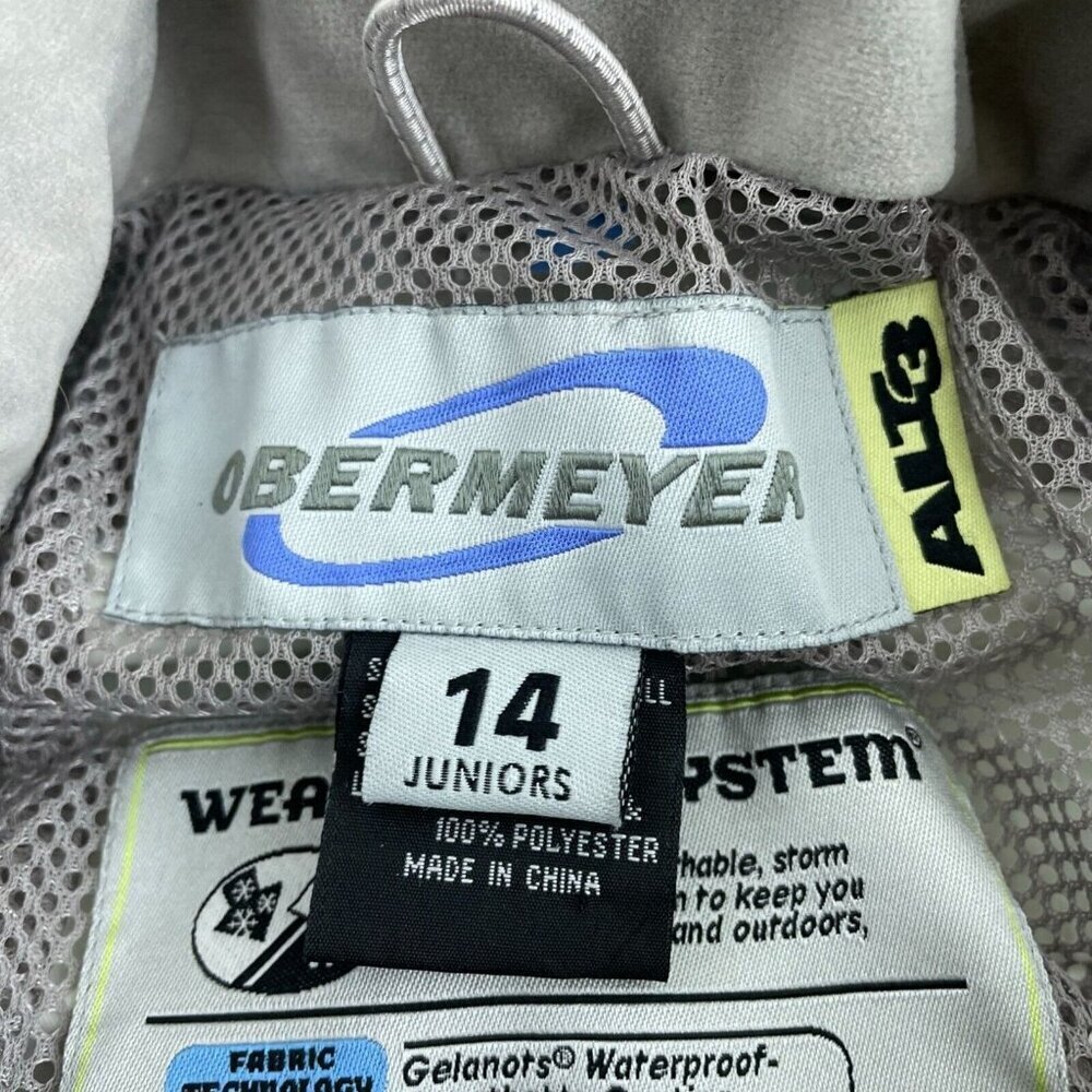 Obermeyer Juniors Weather X System Jacket Size 14 Green & Blue Waterproof 4970 - Picture 3 of 9